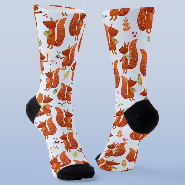 Fun Squirrel Socks (Fun Squirrel pattern socks)