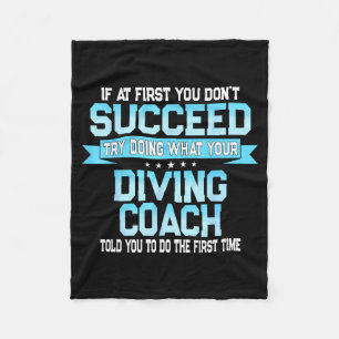 Fun Srt Coach Meme - Funny Diving Saying  Fleece Blanket