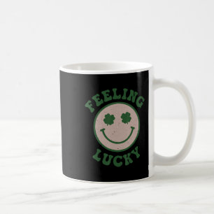 Fun St Patrick Day Feeling Lucky Smile Face Meme Coffee Mug