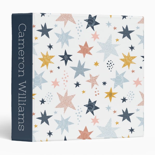 Fun Star Pattern Binder (Front/Spine)