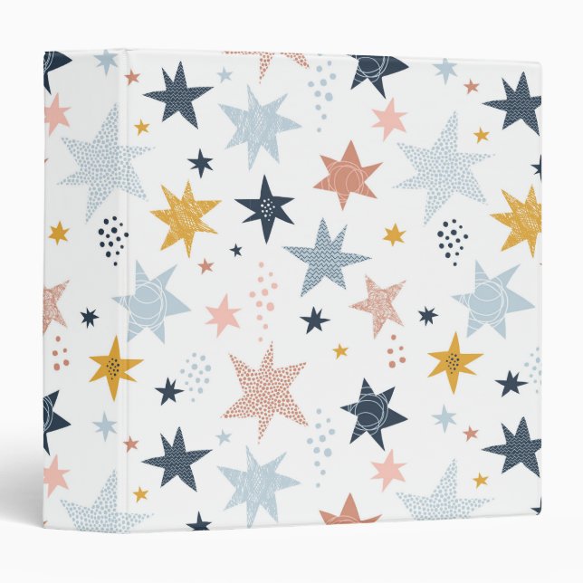 Fun Star Pattern Binder (Front/Spine)