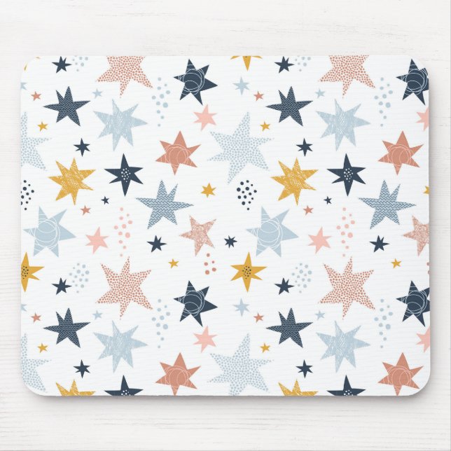 Fun Star Pattern Mouse Pad (Front)