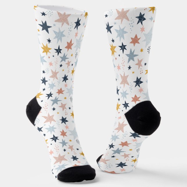 Fun Star Pattern Socks (Angled)