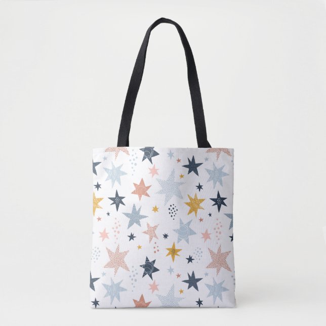 Fun Star Pattern Tote Bag (Front)