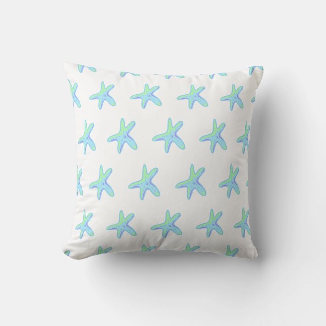 Fun Starfish Throw Pillow (Front)