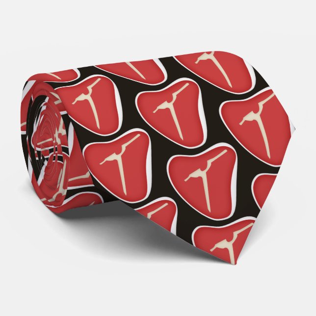 Fun Steak house pattern tiled tie (Rolled)