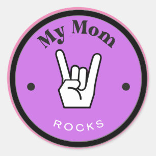 Fun! Sticker - My Mom ROCKS! 