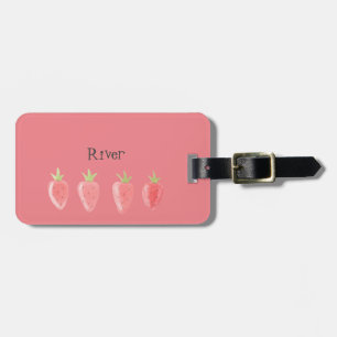 Fun Strawberry Girl’s Luggage Tag