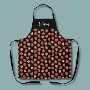 Fun strawberry pattern apron