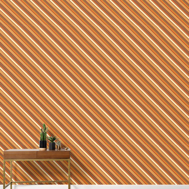 Fun stripe pattern tiled wallpaper (Hallway)