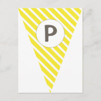 Fun Stripe Yellow Customizable Flag Bunting