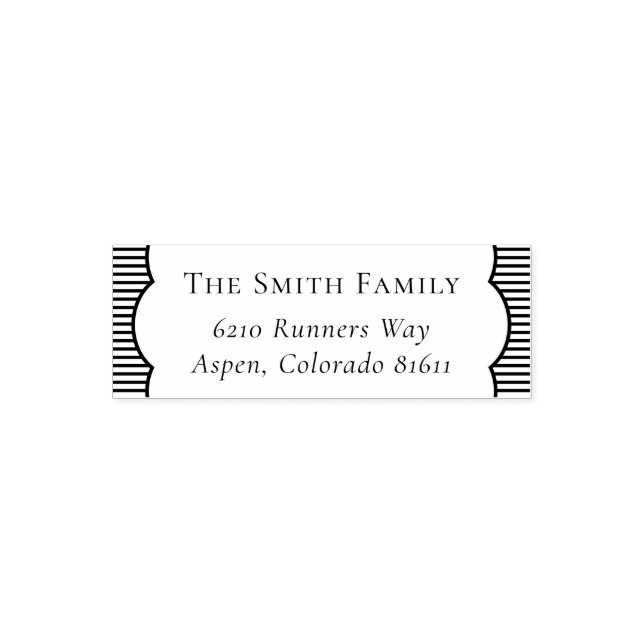 Fun Striped Return Address Self-inking Stamp (Design)