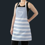 Fun Stripes Editable Colour Personalized Apron<br><div class="desc">This lovely design can be customized to your favourite colour combinations. Matching adult and junior designs available. Makes a great gift! Find stylish stationery and gifts at our shop: www.berryberrysweet.com.</div>