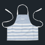 Fun Stripes Editable Colour Personalized Kid Apron<br><div class="desc">This lovely design can be customized to your favourite colour combinations. Matching adult and junior designs available. Makes a great gift! Find stylish stationery and gifts at our shop: www.berryberrysweet.com.</div>