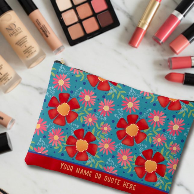 Fun Stylish Floral Pattern Custom Cosmetic Bag (Creator Uploaded)