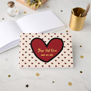 Fun Stylist Sweet Heart Party Supplies Template  Guest Book
