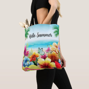 Fun Summer Beach Scene Tote Bag