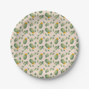 Fun Summer Cactus Paper Plate