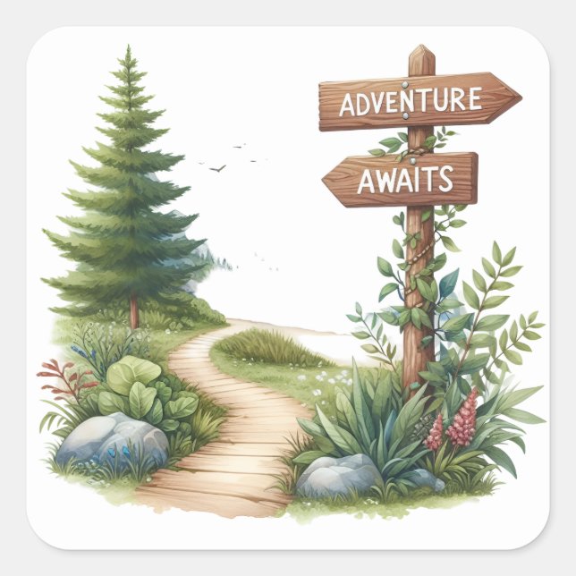 Fun  Summer Camping Stickers (Front)