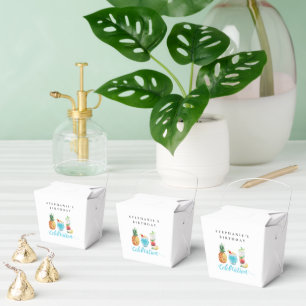 Fun Summer Celebration Cocktail Birthday Party Favor Box