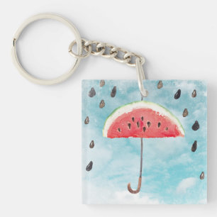 Fun Summer Fresh Melon Fruit Rain Keychain
