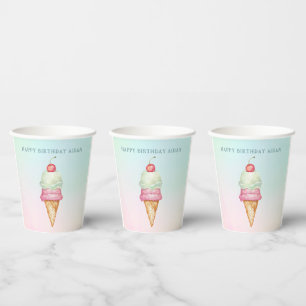 Fun Summer Ice Cream Truck Birthday Party  Paper Cups