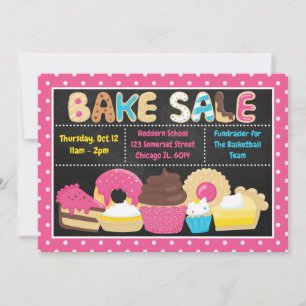 Fun Summer School Bake Sale Invitation