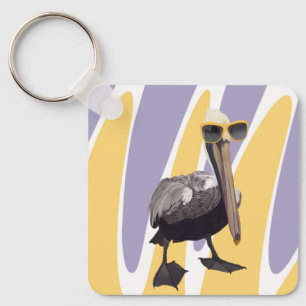 Fun Summer Vibes Pelican Bird Keychain