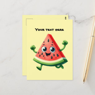 Fun Summertime customizable watermelon Postcard