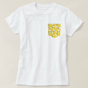 Fun Summery Fresh Lemon Slices Pocket T-Shirt