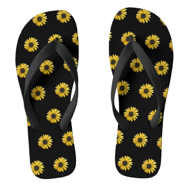 Fun Sunflowers Flip Flops (Footbed)