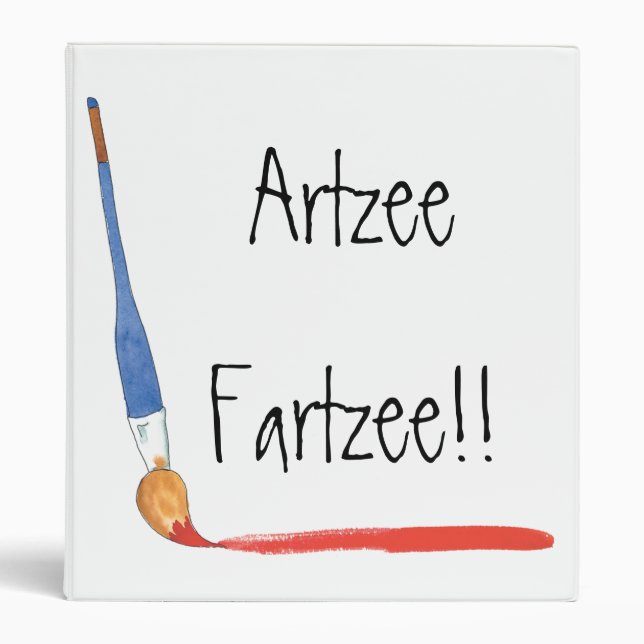 Fun Super Cute Artzee Fartzee Artists Binder (Front)