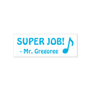 Fun "SUPER JOB!" Marking Rubber Stamp