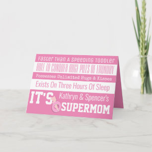 Fun SuperMom Personalized Card