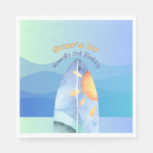 Fun Surf's Up Birthday  Napkin