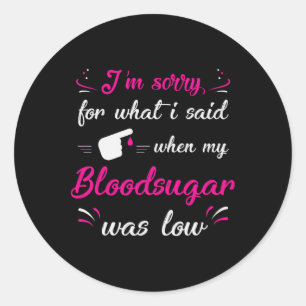 Fun T1d Diabetic Type 1 Diabetes Awareness Gifts M Classic Round Sticker