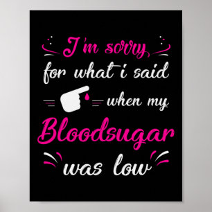 Fun T1D Diabetic Type 1 Diabetes Awareness Gifts M Poster