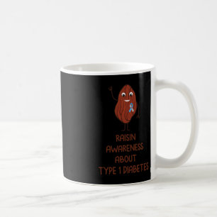 Fun T1D Type 1 Diabetes Awareness Ribbon Gift  Coffee Mug