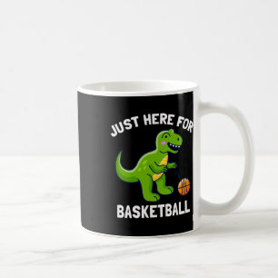 Fun T-rex Just Here For Bysketbyll Dinosaur  Coffee Mug