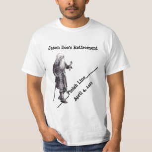 Fun T-Shirt Retirement Date Gag Gift Finish Line