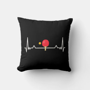 Fun Table Tennis Tee Throw Pillow