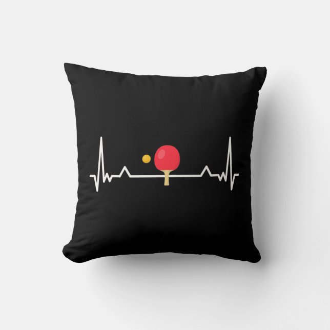 Fun Table Tennis Tee   Throw Pillow (Front)
