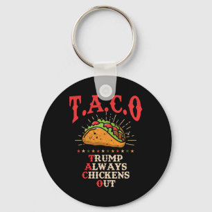 Fun Taco Theory Trumps Always Chicken Out Tacos  Keychain