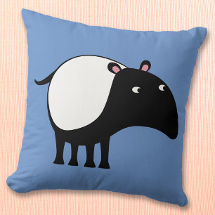 Fun Tapir Throw Pillow