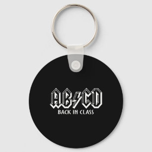 Fun Teacher ABCD Rocks Back To School Back In Clas Keychain