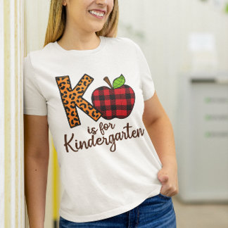 Fun Teacher K is for Kindergarten Graphic T-Shirt