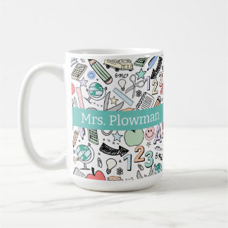 Fun Teacher School Doodles  Coffee Mug