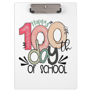Fun Teacher & Student 100th Day School Accessory Clipboard