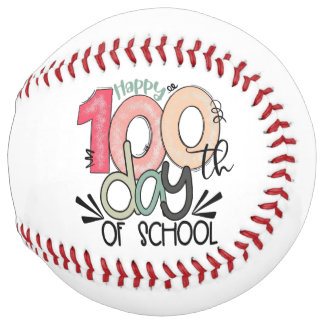 Fun Teacher & Student 100th Day School Gift Softball