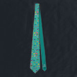 Fun Teal Hanukkah Pattern  Tie<br><div class="desc">Fun Teal Hanukkah Pattern neck tie</div>